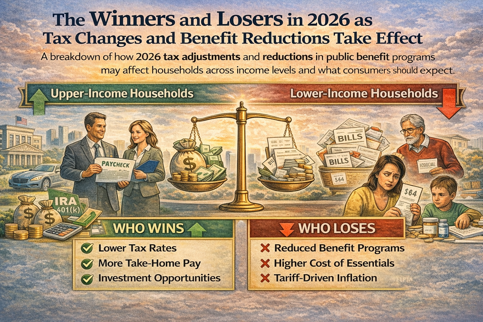 The Winners and Losers in 2026 as Tax Changes and Benefit Reductions Take Effect